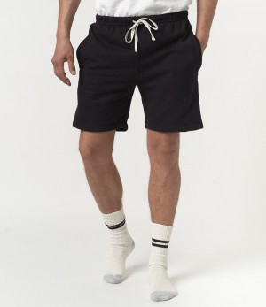 Men Merz B. Schwanen 356 loopwheeled Sweatshorts Black | MERZ5263094