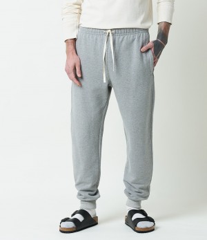 Men Merz B. Schwanen 359 loopwheeled Sweatpants Grey | MERZ5238610