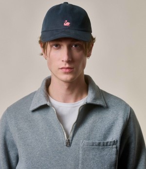 Men Merz B. Schwanen CAP01 swan logo Caps Grey | MERZ9405217