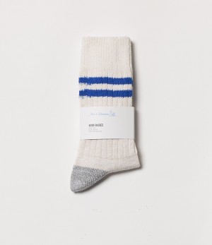 Men Merz B. Schwanen GS05 Socks Beige / Blue | MERZ0239586