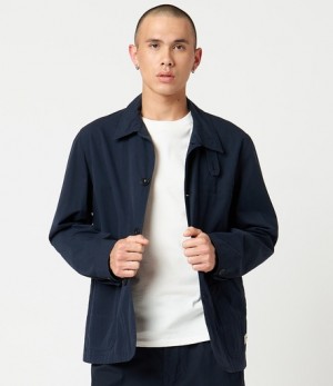 Men Merz B. Schwanen JKT02 Jackets Navy | MERZ4137586