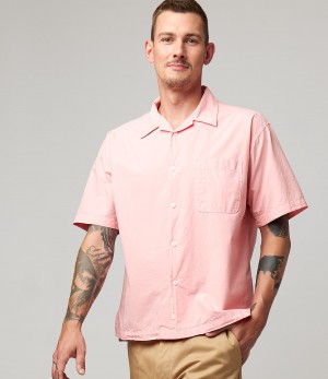 Men Merz B. Schwanen SHIRT03 bowling Shirts Coral | MERZ4698327