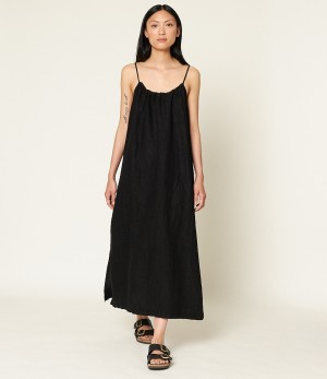 Women Merz B. Schwanen DRESS02 strap Dress Black | MERZ5214837