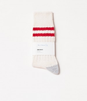 Women Merz B. Schwanen GS05 Socks Beige / Red | MERZ9310578