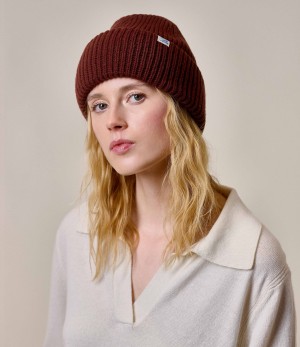 Women Merz B. Schwanen LOBN03 Beanie Brown | MERZ7503169