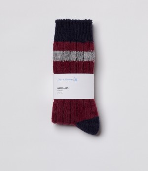 Women Merz B. Schwanen MW74 Socks Burgundy | MERZ5264798