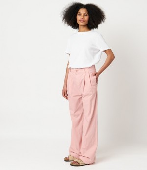 Women Merz B. Schwanen PANTS04 wide Pants Coral | MERZ4716092