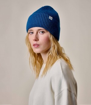 Women Merz B. Schwanen SKBN05 Beanie Dark Grey Blue | MERZ1675923