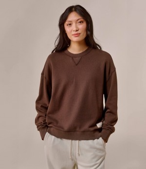 Women Merz B. Schwanen WCSW15 Sweatshirts Chocolate | MERZ3172589