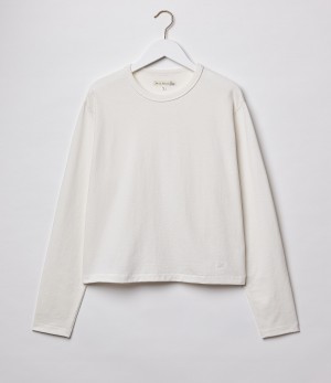 Women Merz B. Schwanen WGHPLS01 longsleeve T Shirts White | MERZ5241369