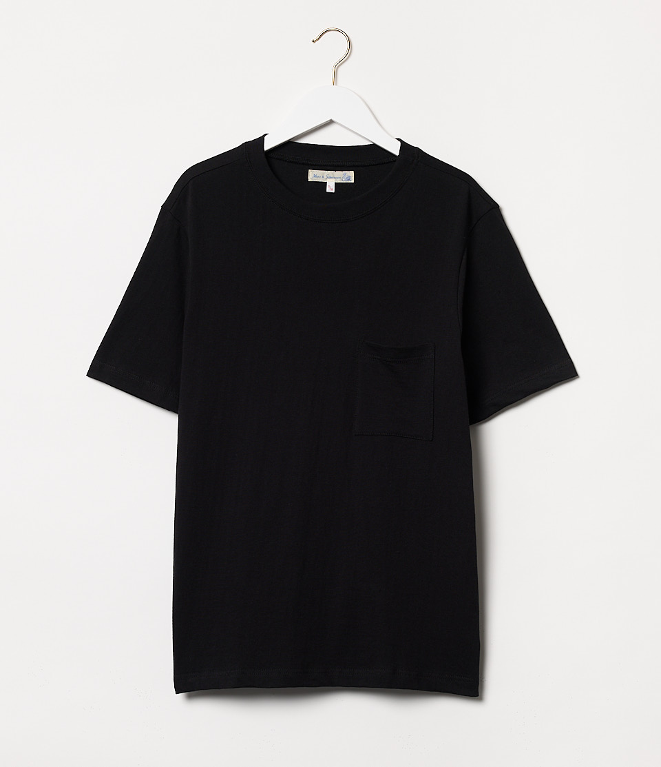 Men Merz B. Schwanen 1940sP loopwheeled T Shirts Black | MERZ0137458