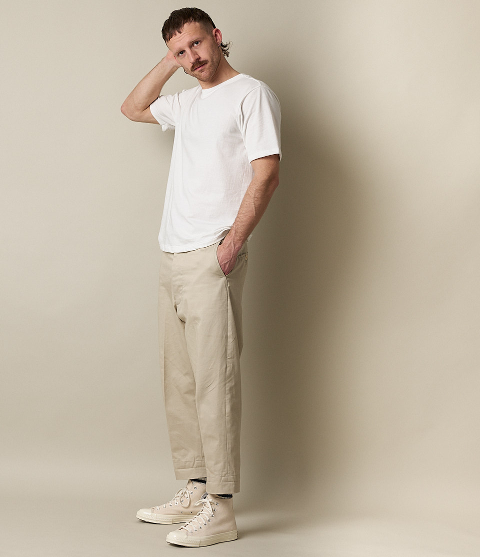 Men Merz B. Schwanen 1940s loopwheeled T Shirts White | MERZ1695870