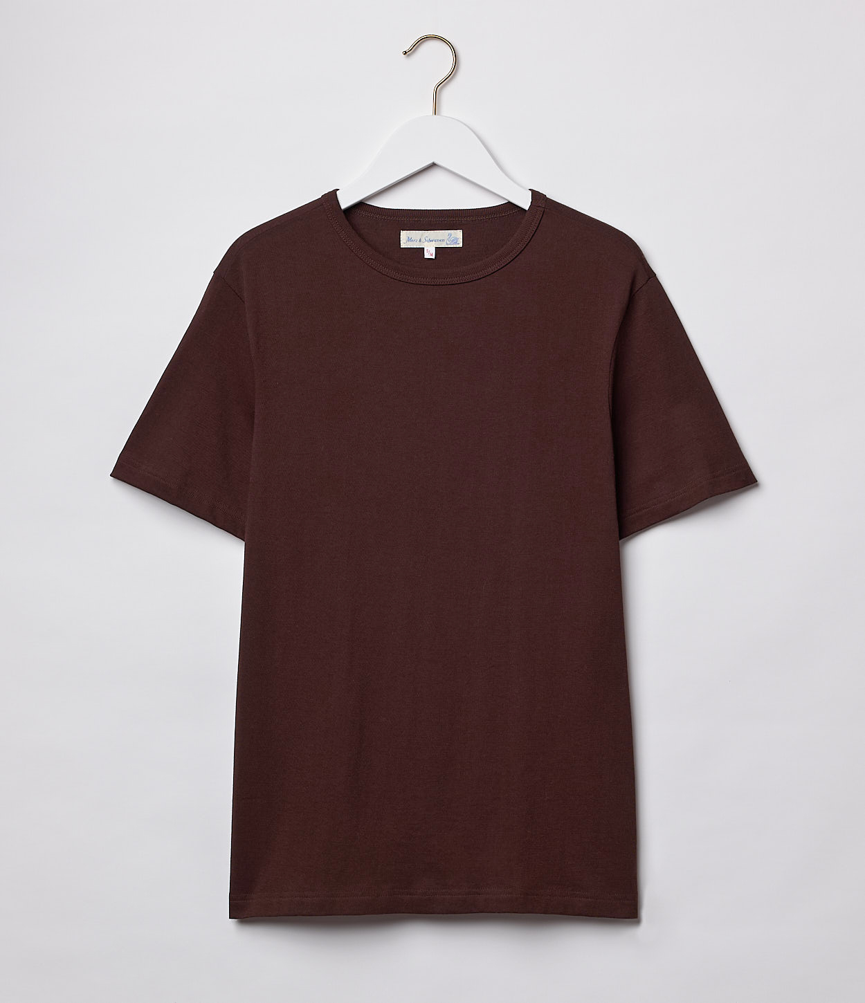 Men Merz B. Schwanen 1950s loopwheeled T Shirts Coffee | MERZ4039816