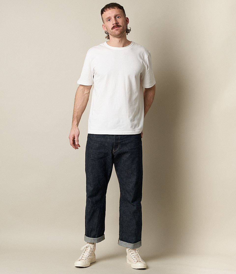 Men Merz B. Schwanen 214 loopwheeled T Shirts White | MERZ2985371