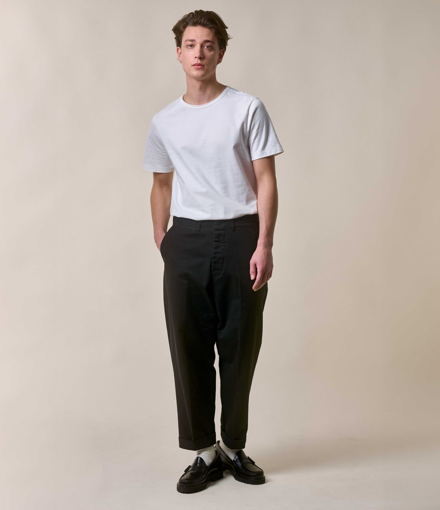 Men Merz B. Schwanen 215 loopwheeled T Shirts White | MERZ9154708