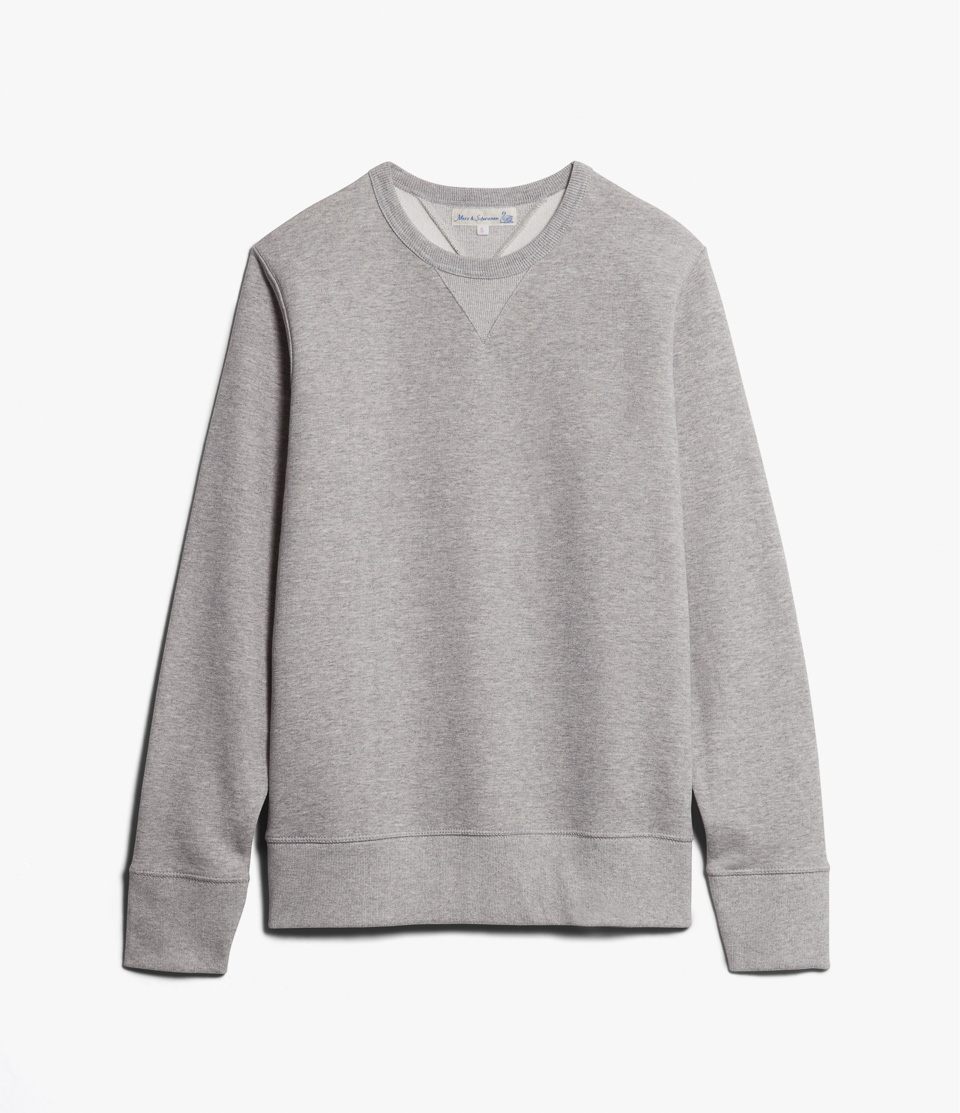 Men Merz B. Schwanen 346 loopwheeled Sweatshirts Grey | MERZ1425839