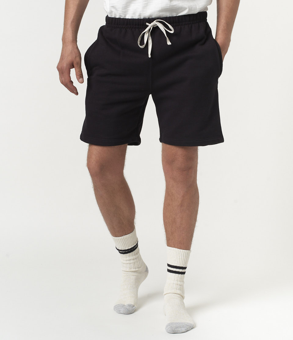 Men Merz B. Schwanen 356 loopwheeled Sweatshorts Black | MERZ5263094
