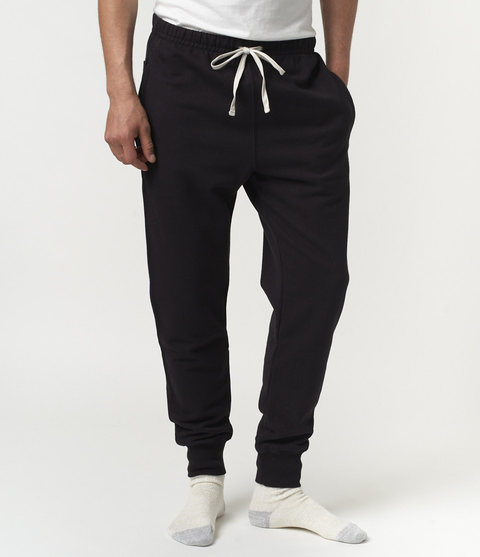Men Merz B. Schwanen 359 loopwheeled Sweatpants Black | MERZ7426589