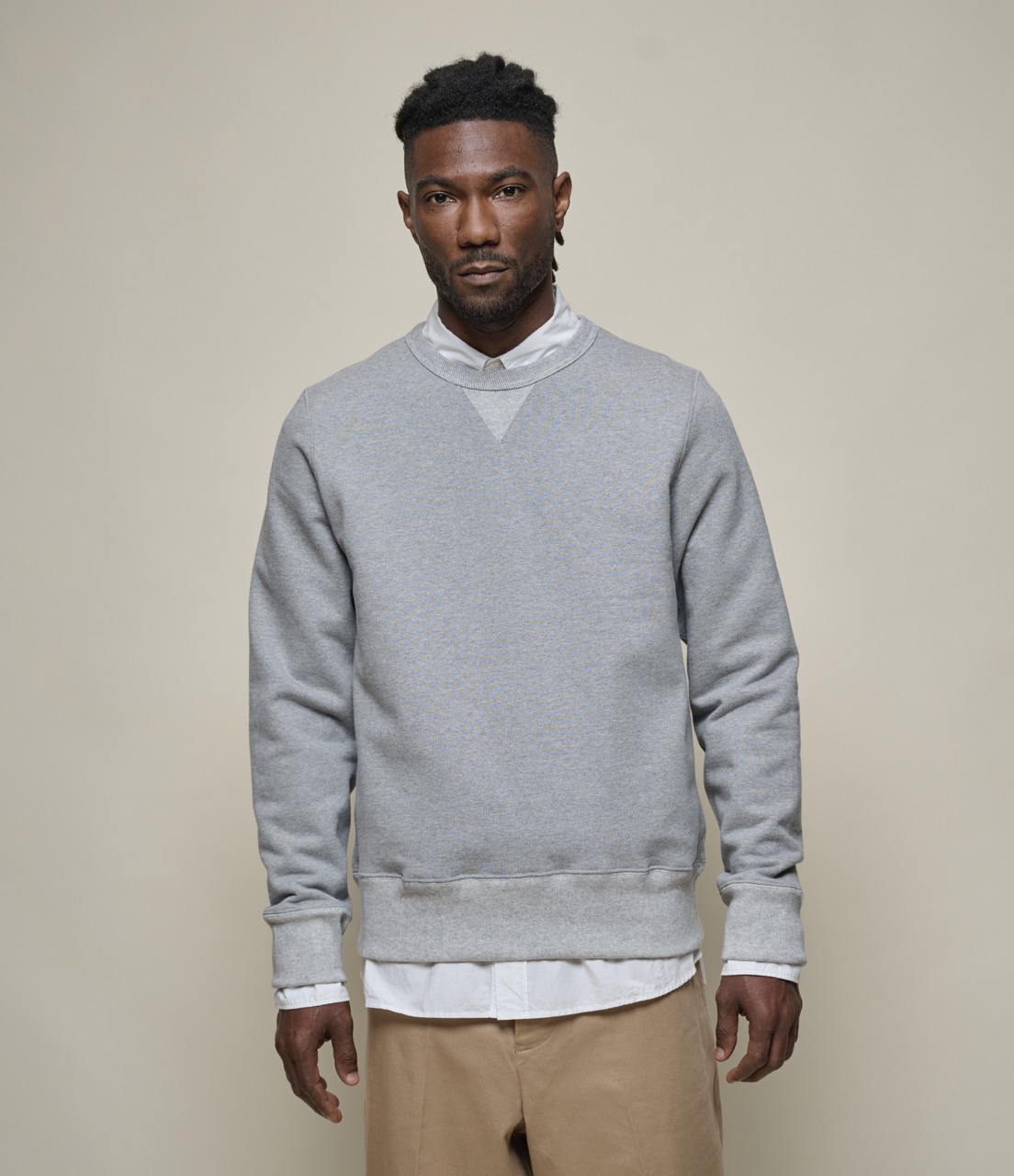 Men Merz B. Schwanen 3S48 loopwheeled heavy Sweatshirts Grey | MERZ2937864