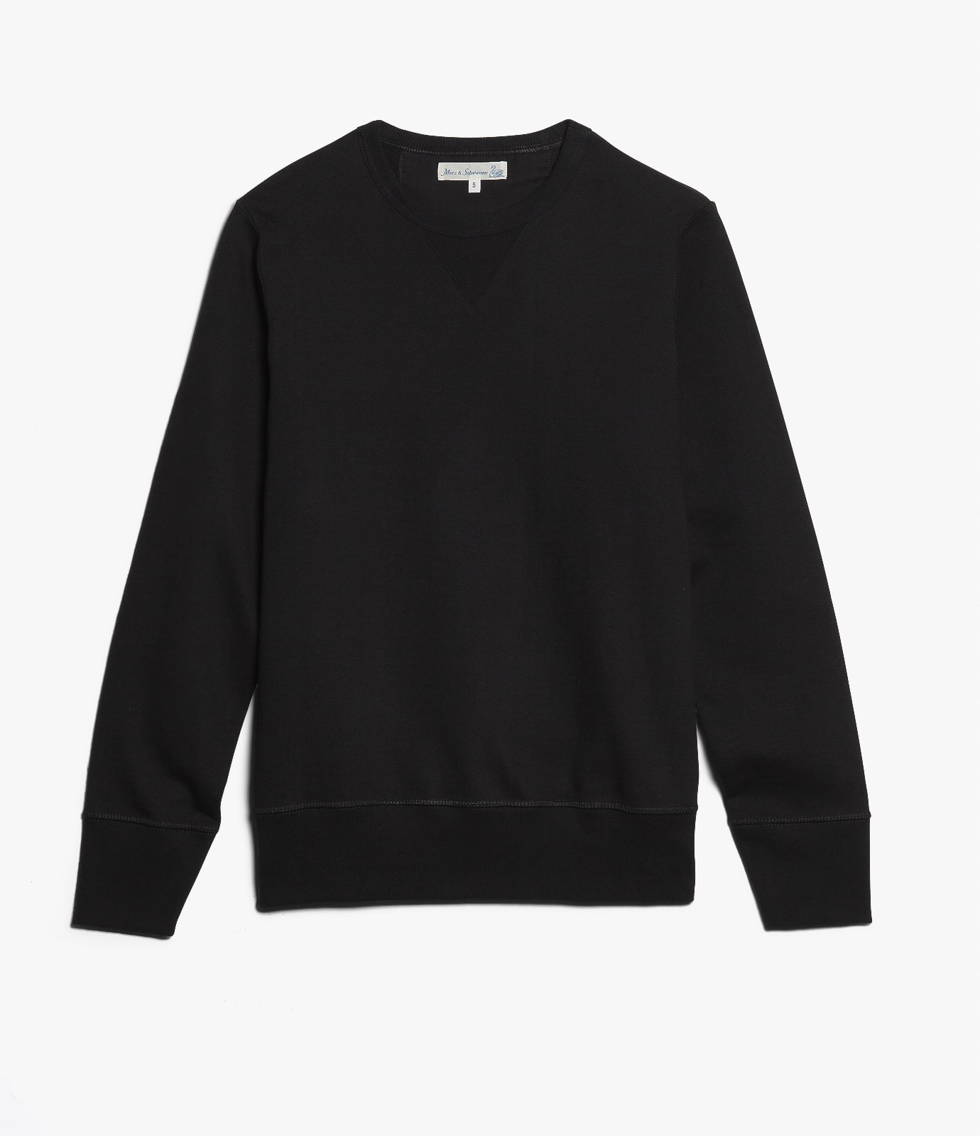 Men Merz B. Schwanen 3S48 loopwheeled heavy Sweatshirts Black | MERZ6459371