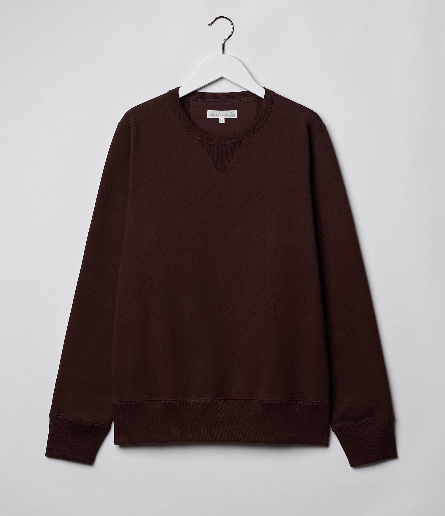 Men Merz B. Schwanen 3S48 loopwheeled heavy Sweatshirts Coffee | MERZ7613408