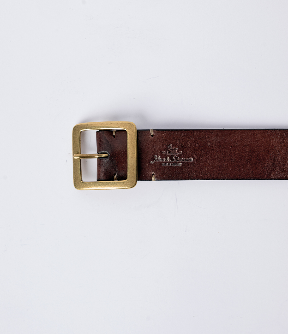 Men Merz B. Schwanen BELT40 Saddle Leather (4cm / 1.57in) Belt Brown | MERZ1759806