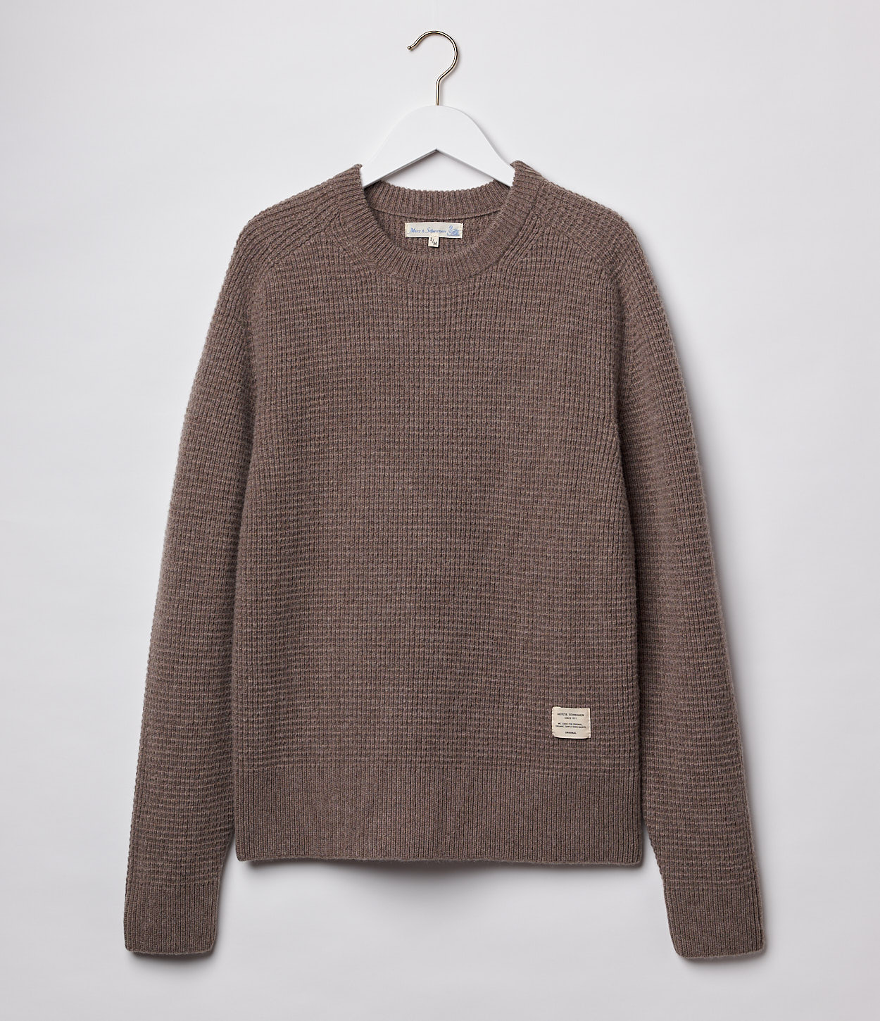 Men Merz B. Schwanen BLADE02 waffle structured Pullover Dark Grey | MERZ0415396