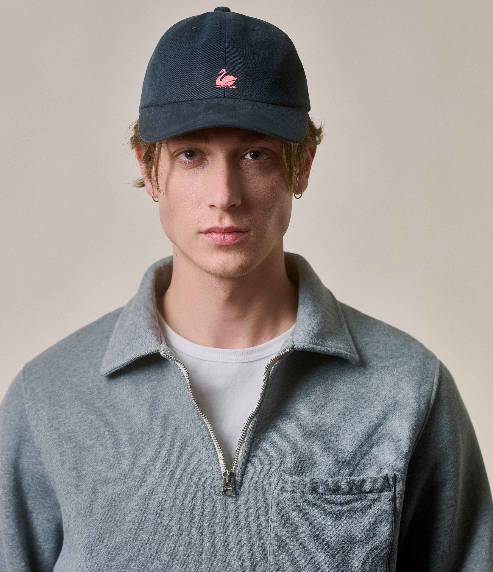 Men Merz B. Schwanen CAP01 swan logo Caps Grey | MERZ9405217