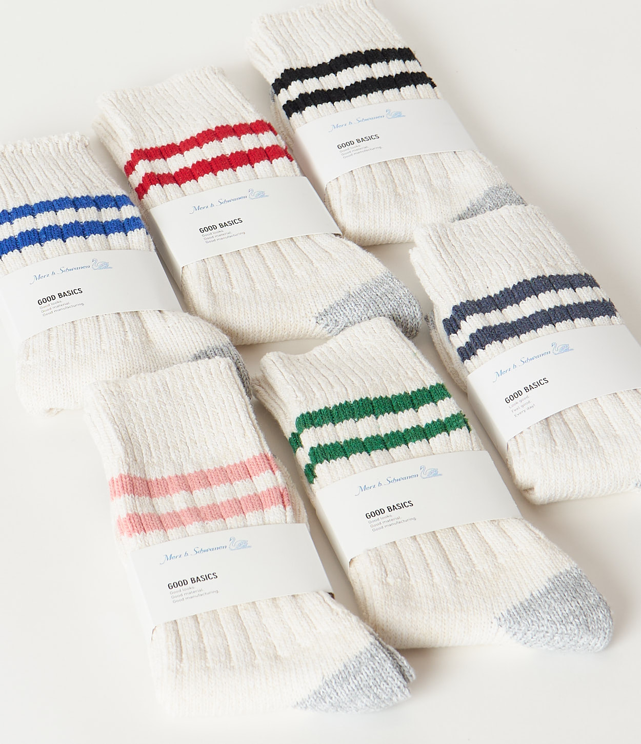 Men Merz B. Schwanen GS05 Socks Beige / Blue | MERZ0239586