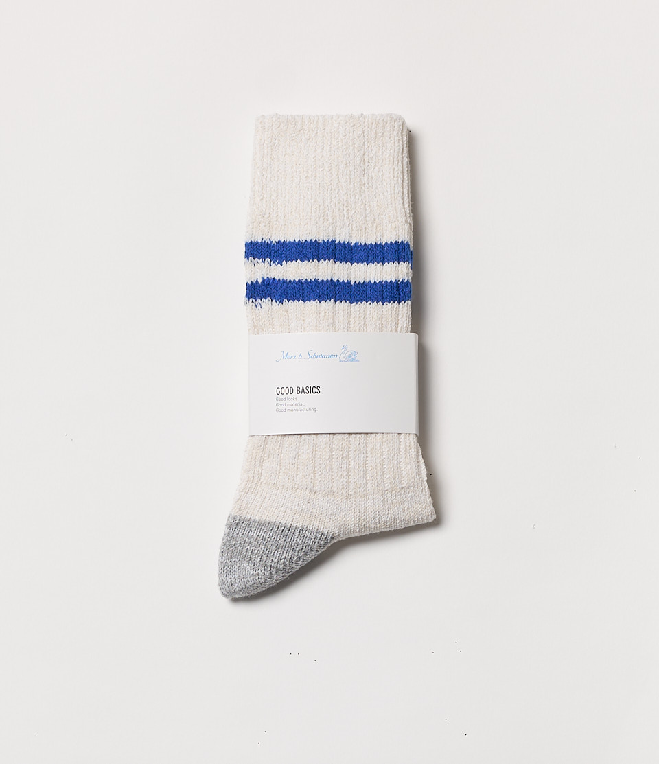 Men Merz B. Schwanen GS05 Socks Beige / Blue | MERZ0239586