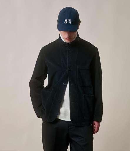 Men Merz B. Schwanen JKT03C organic cotton corduroy Jackets Black | MERZ9730564