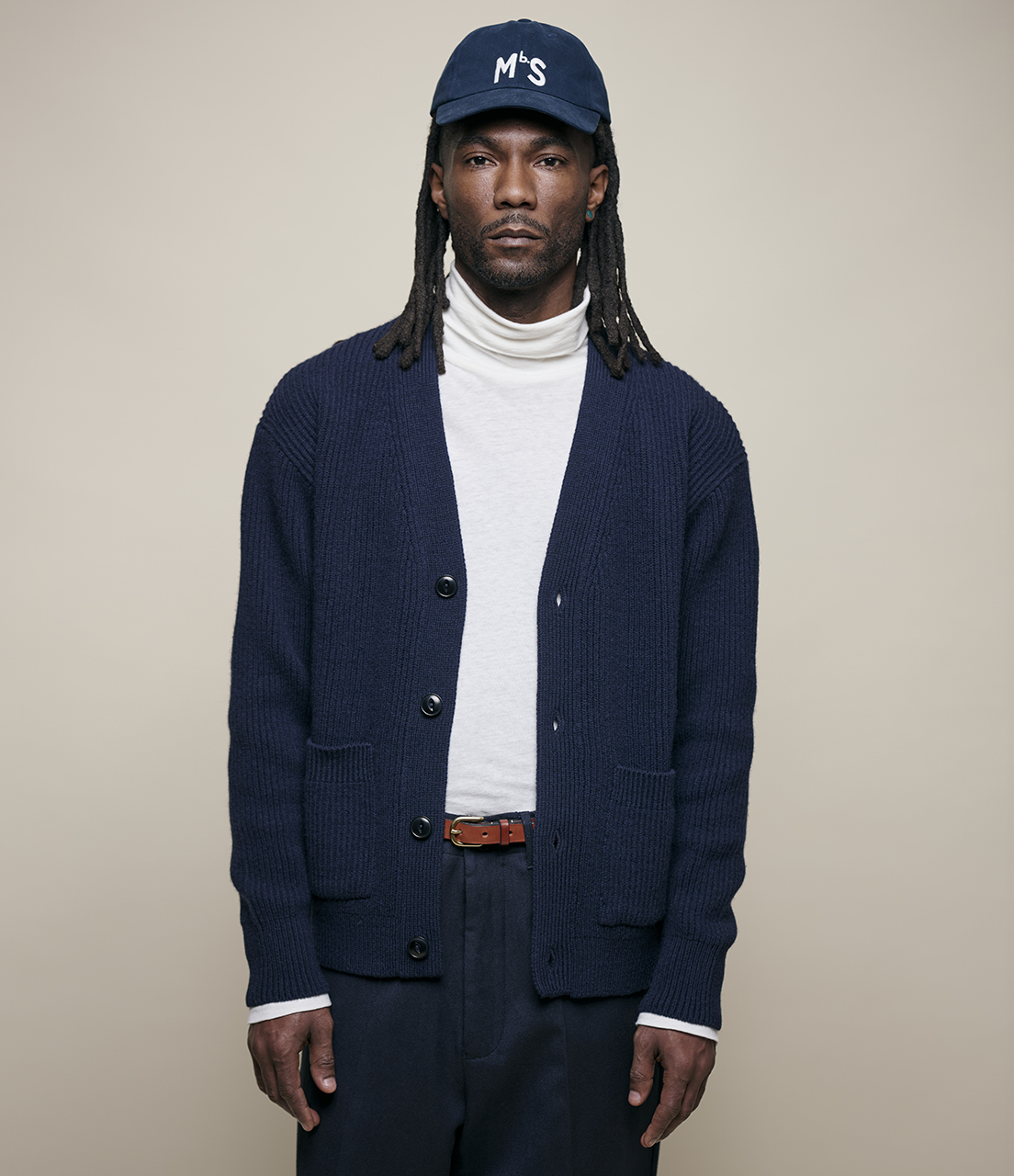 Men Merz B. Schwanen LOCG02 Cardigan Navy | MERZ5426871