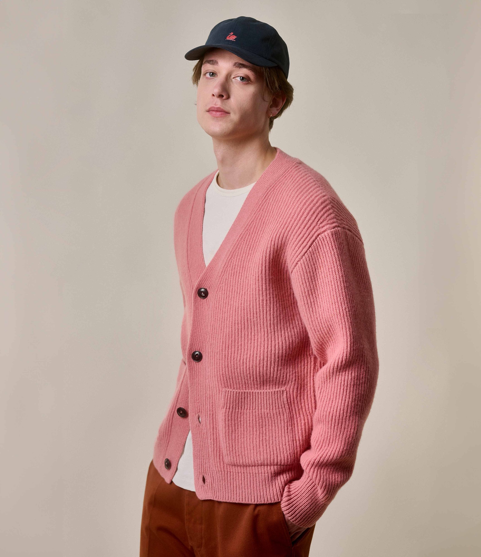 Men Merz B. Schwanen LOCG02 Cardigan Rose | MERZ8126930