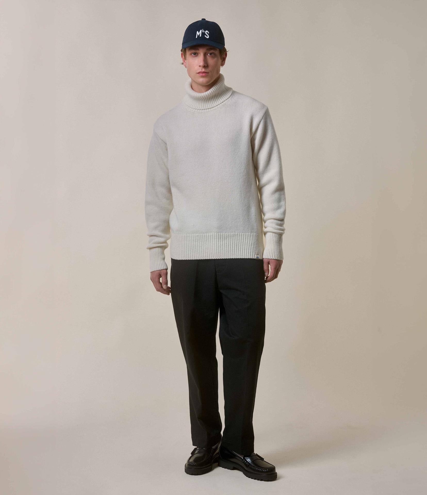Men Merz B. Schwanen LOCT01 turtleneck Pullover Beige | MERZ7983406