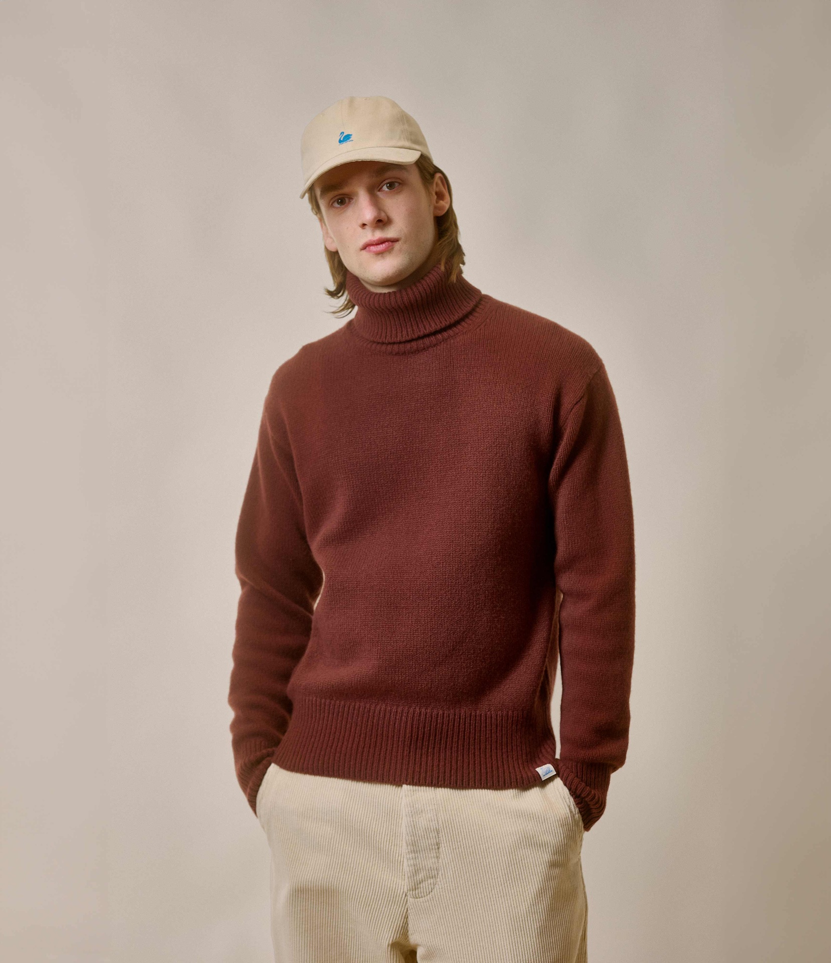 Men Merz B. Schwanen LOCT01 turtleneck Pullover Brown | MERZ5412809