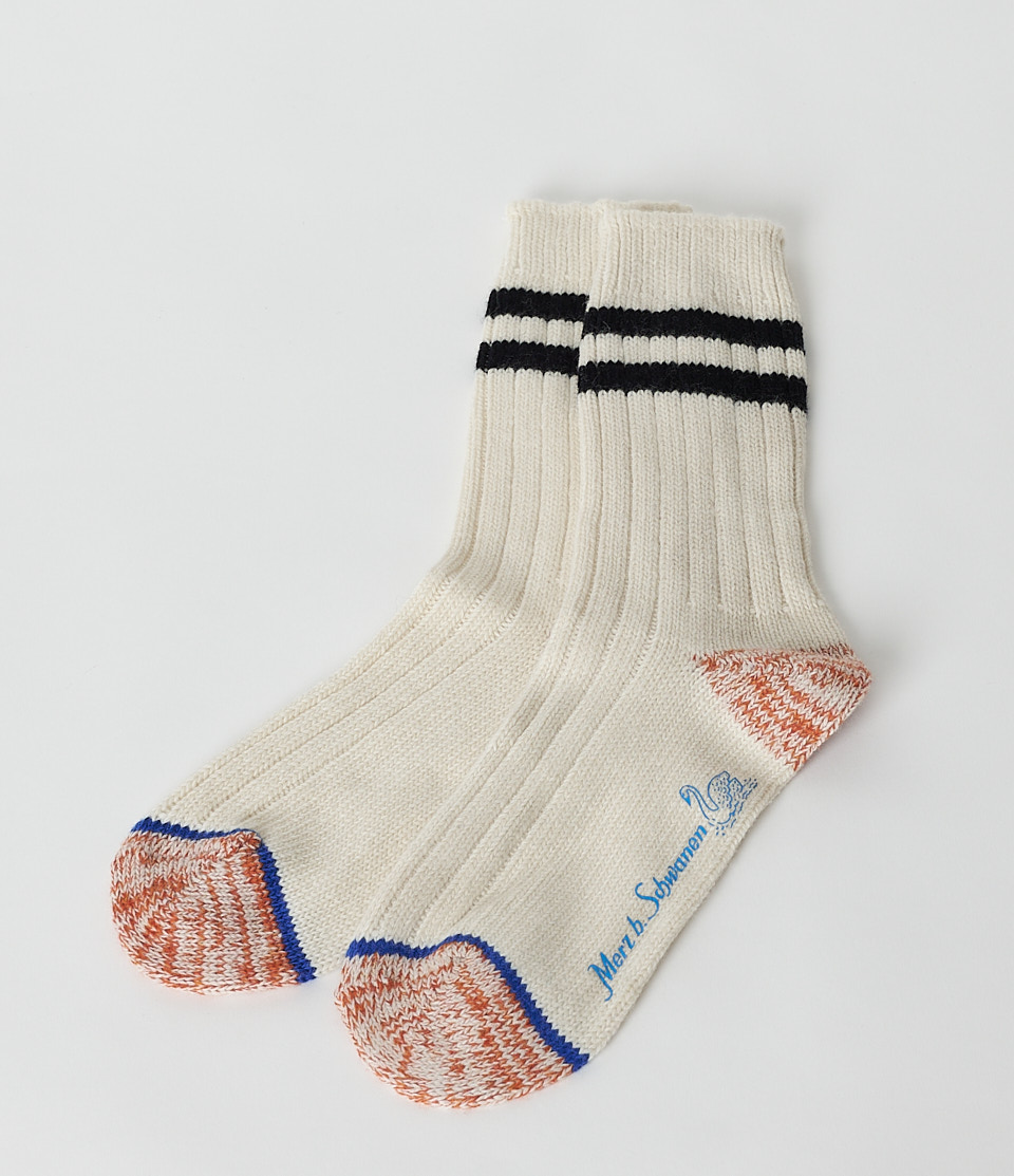 Men Merz B. Schwanen MW75 Socks Beige / Black | MERZ7509621