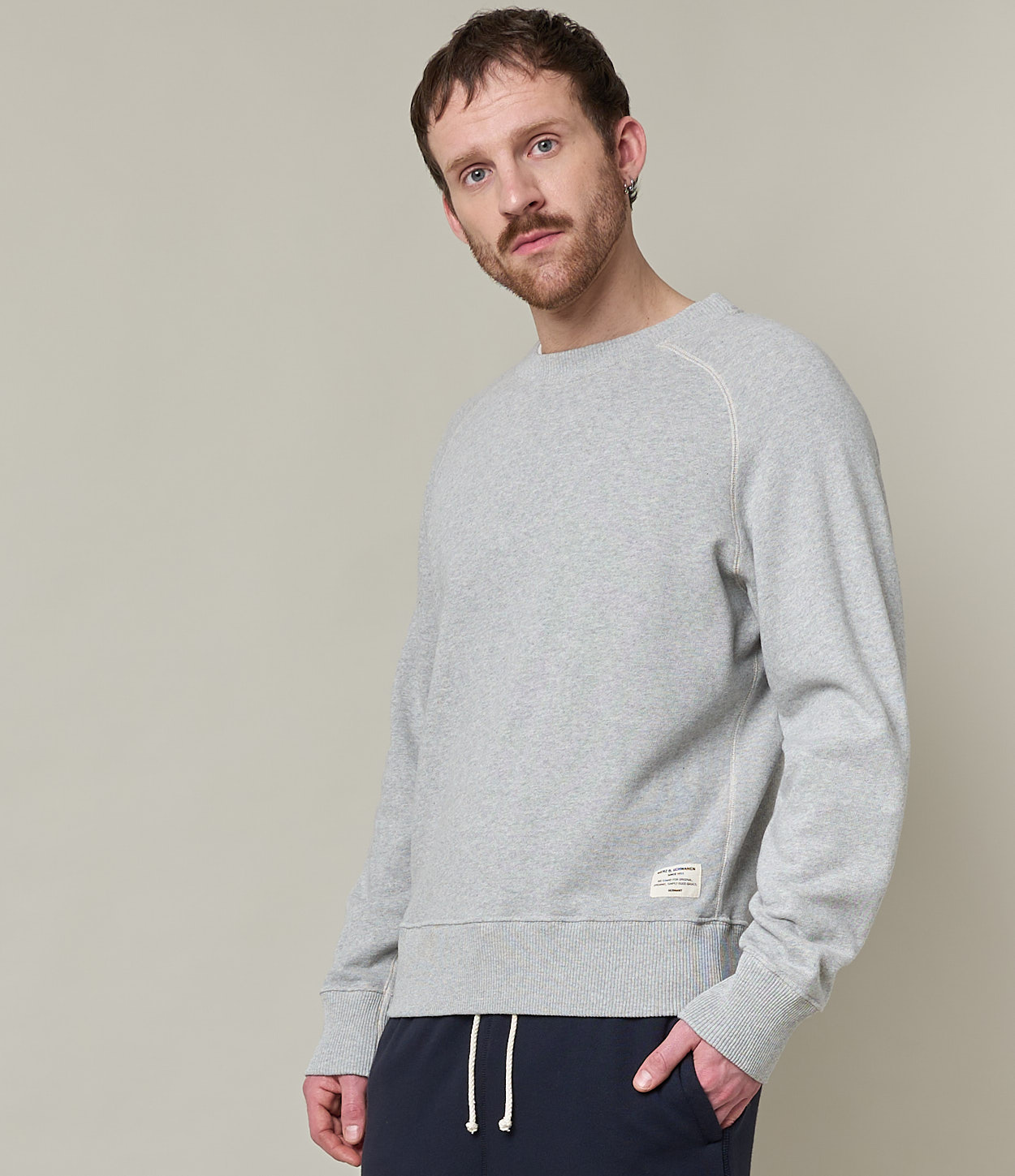 Men Merz B. Schwanen RGSW01 Sweatshirts Grey | MERZ7951346
