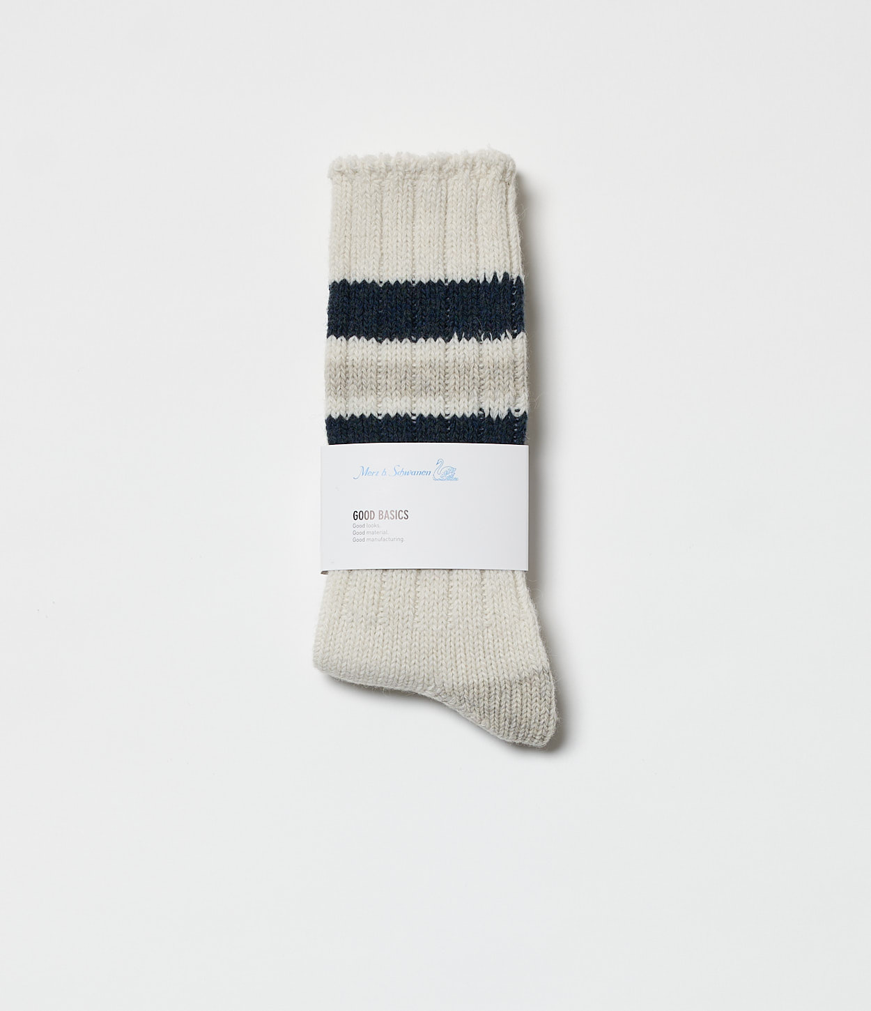 Men Merz B. Schwanen RW04 Socks Beige / Blue | MERZ0249153