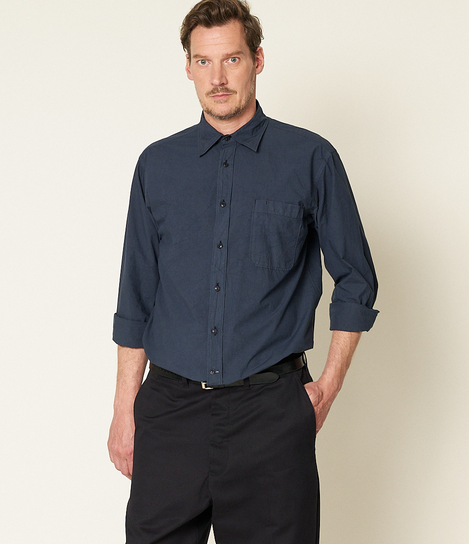 Men Merz B. Schwanen SHIRT01 Shirts Blue | MERZ2679351