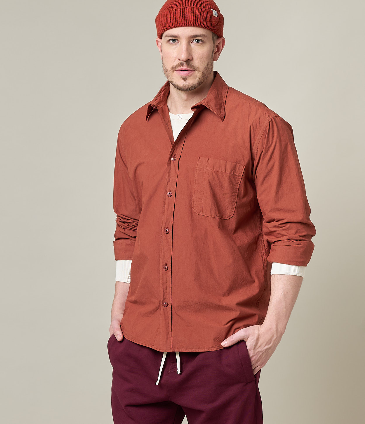 Men Merz B. Schwanen SHIRT01 Shirts Brown | MERZ6740281