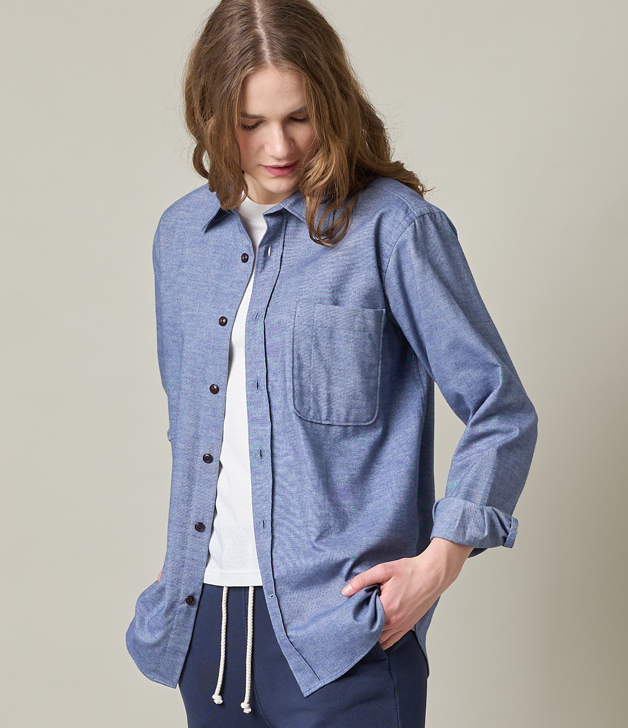 Men Merz B. Schwanen SHIRT02 Shirts Blue | MERZ6843097