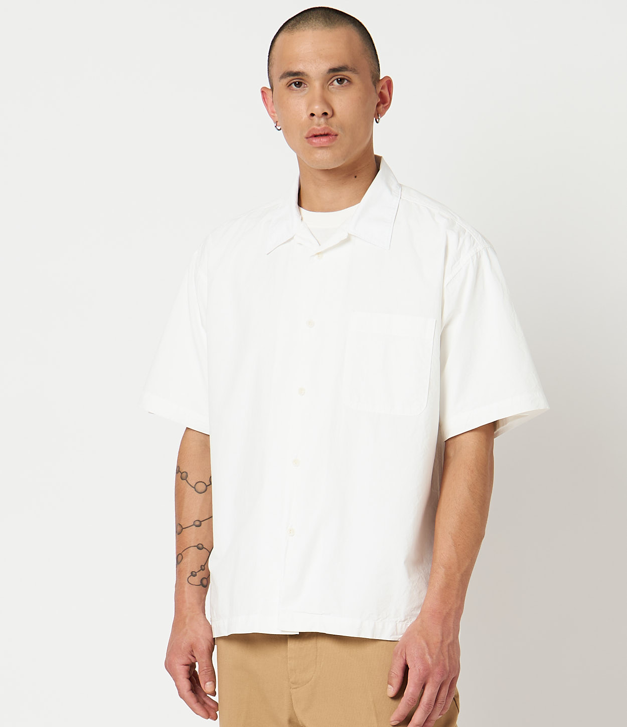 Men Merz B. Schwanen SHIRT03 bowling Shirts White | MERZ8349150