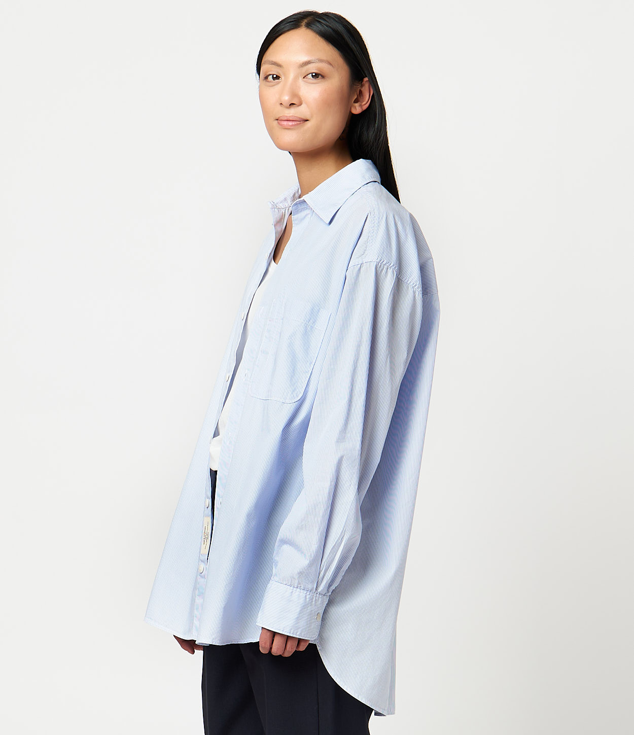 Men Merz B. Schwanen SHIRT04 Shirts White / Blue | MERZ3906215