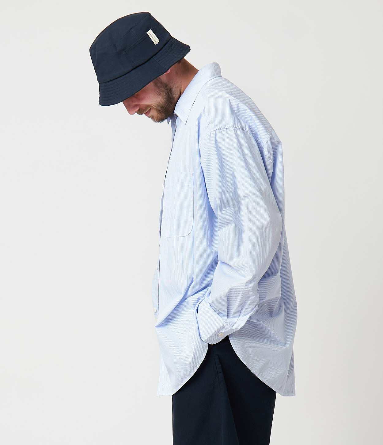 Men Merz B. Schwanen SHIRT04 Shirts White / Blue | MERZ3906215