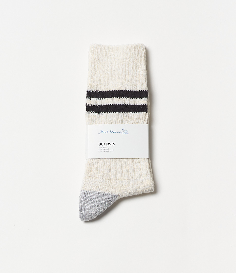 Women Merz B. Schwanen GS05 Socks Beige / Black | MERZ2108493