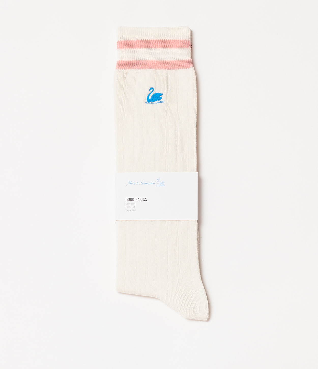Women Merz B. Schwanen GS08 cotton Socks White / Coral | MERZ5789432