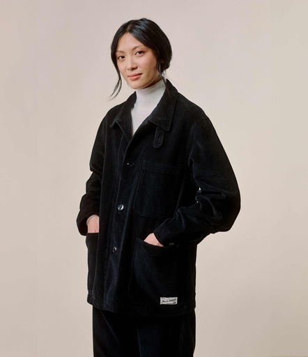 Women Merz B. Schwanen JKT03C organic cotton corduroy Jackets Black | MERZ5190278