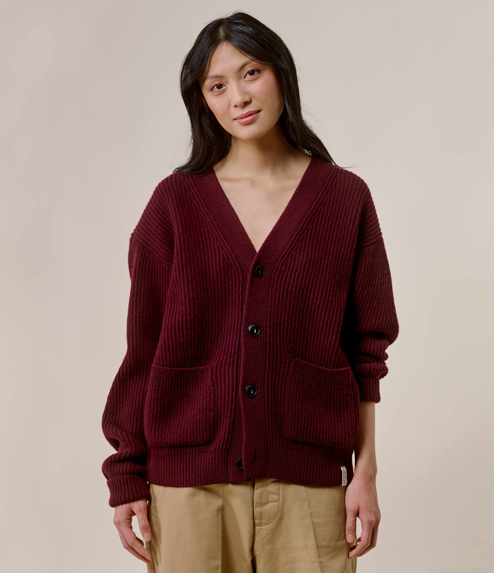 Women Merz B. Schwanen LOCG02 Cardigan Beige | MERZ4578396