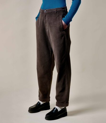 Women Merz B. Schwanen PANTS02C high waisted Pants Chocolate | MERZ5083219