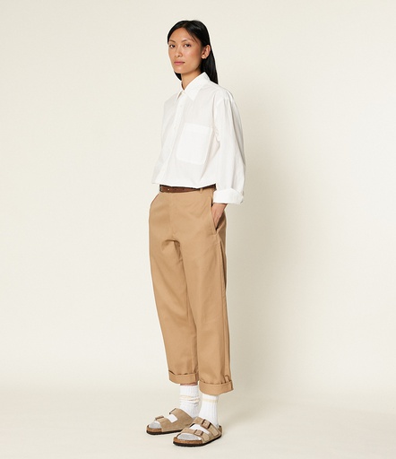 Women Merz B. Schwanen PANTS02 high waisted Pants Khaki | MERZ5870931